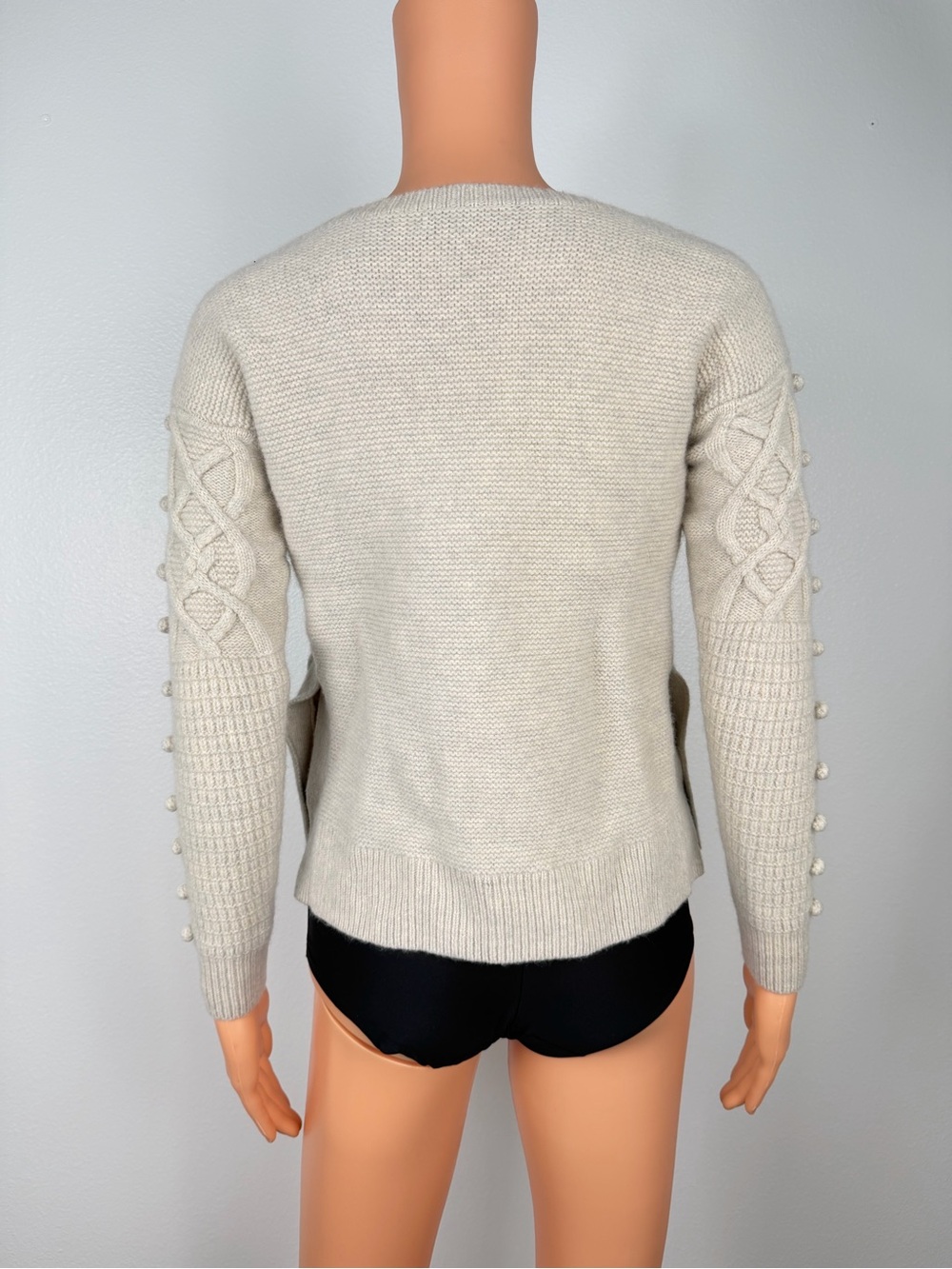 Madewell Womens Wool Open Side Bobble Pullover Sweater G9610 Cream - Picture 3 of 11